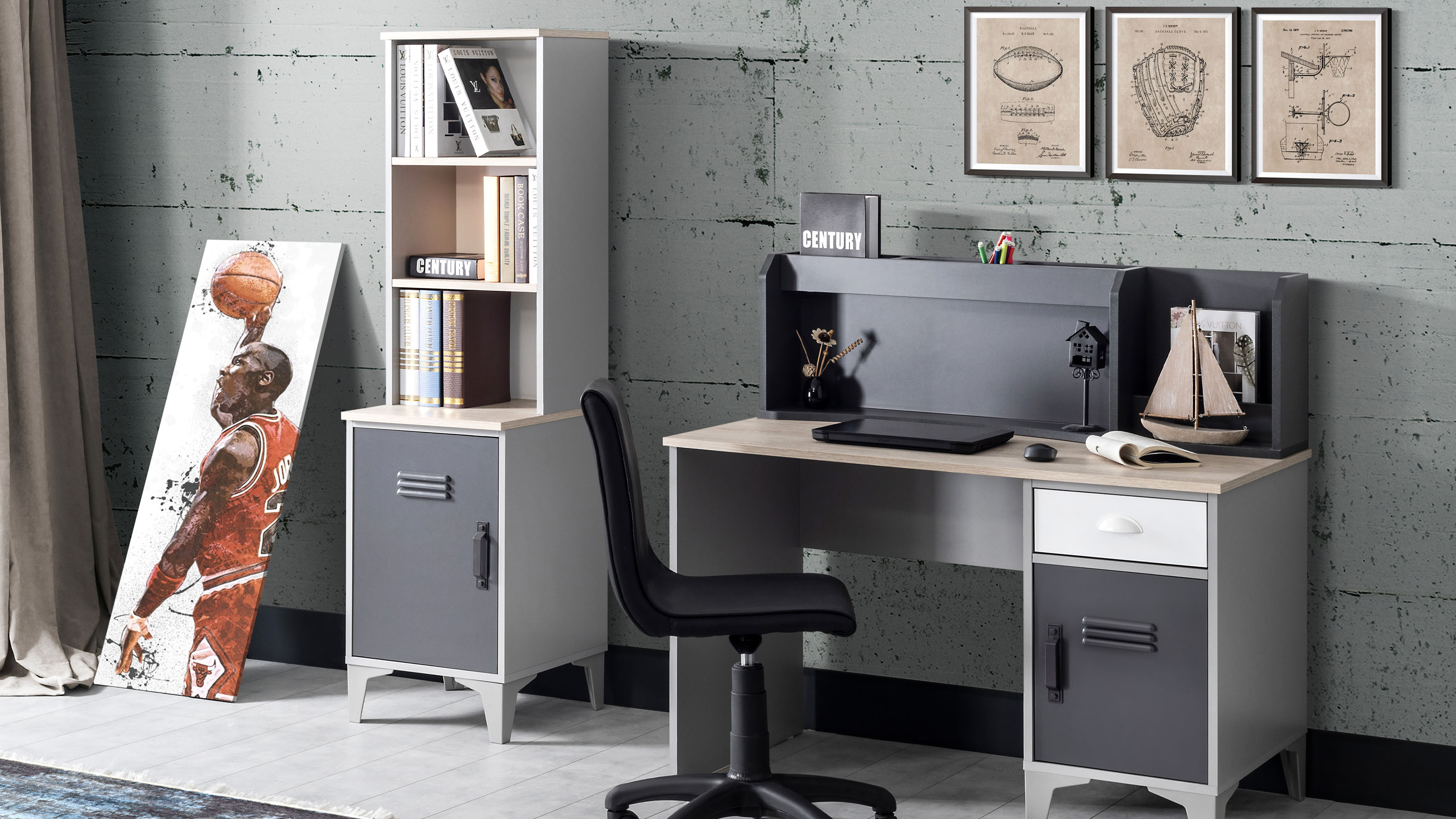 T-430 Lego Antrasit Genç Odası